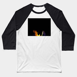 Colored Flames Baseball T-Shirt